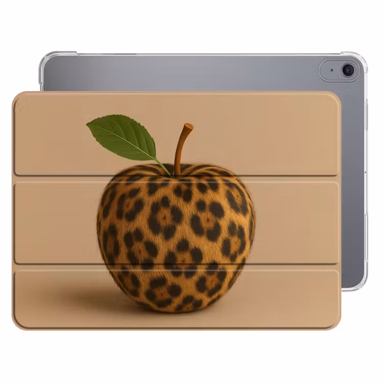 iPad hoes - Appel - Panter - Blaadje - Groen — 1