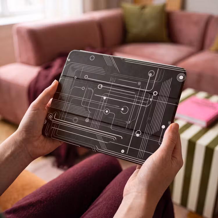iPad hoes - Gaming - Abstract - Lijnen - Rondjes - Zwart — 4