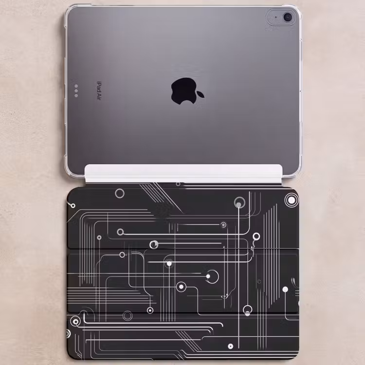 iPad hoes - Gaming - Abstract - Lijnen - Rondjes - Zwart — 6