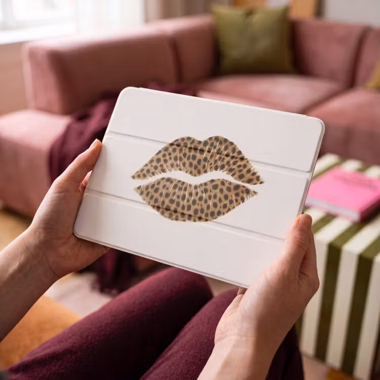iPad hoes - Lip - Panterprint - Minimalistisch - Wit — 4