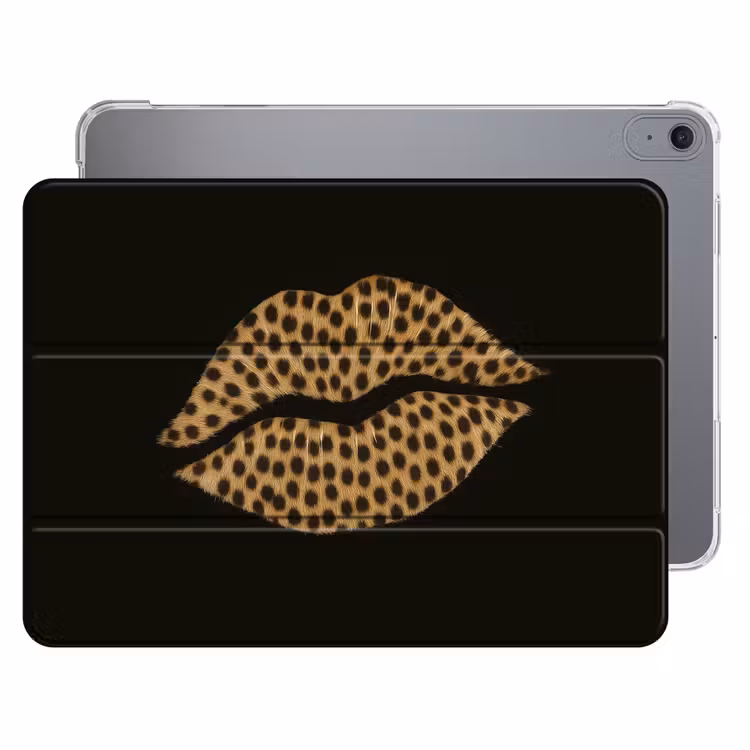 iPad hoes - lip - Zwart - Panterprint — 1