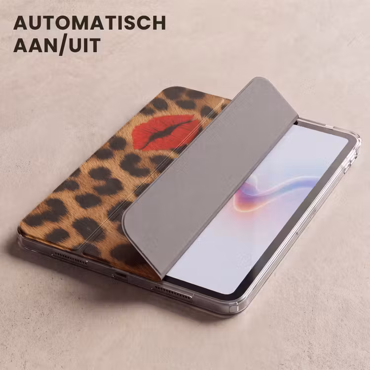 iPad hoes - Lippen - Drie - Rood - Panterprint — 5