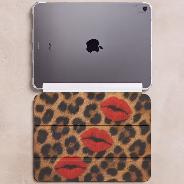 iPad hoes - Lippen - Drie - Rood - Panterprint — 6
