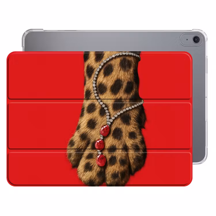 iPad hoes - Poot - Luipaard - Ketting - Edelstenen — 1