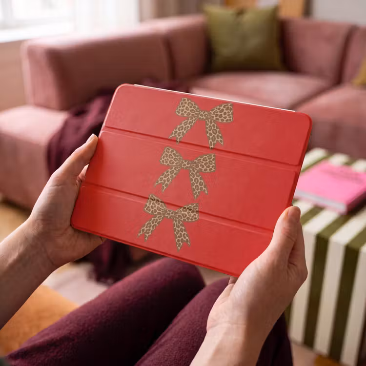 iPad hoes - Strikken - Panterprint - Rood — 4