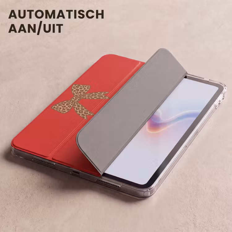 iPad hoes - Strikken - Panterprint - Rood — 5
