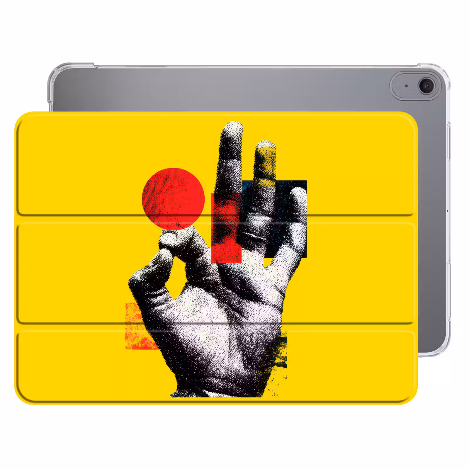 iPad hoes - Hand - Rode cirkel - Geel — 1