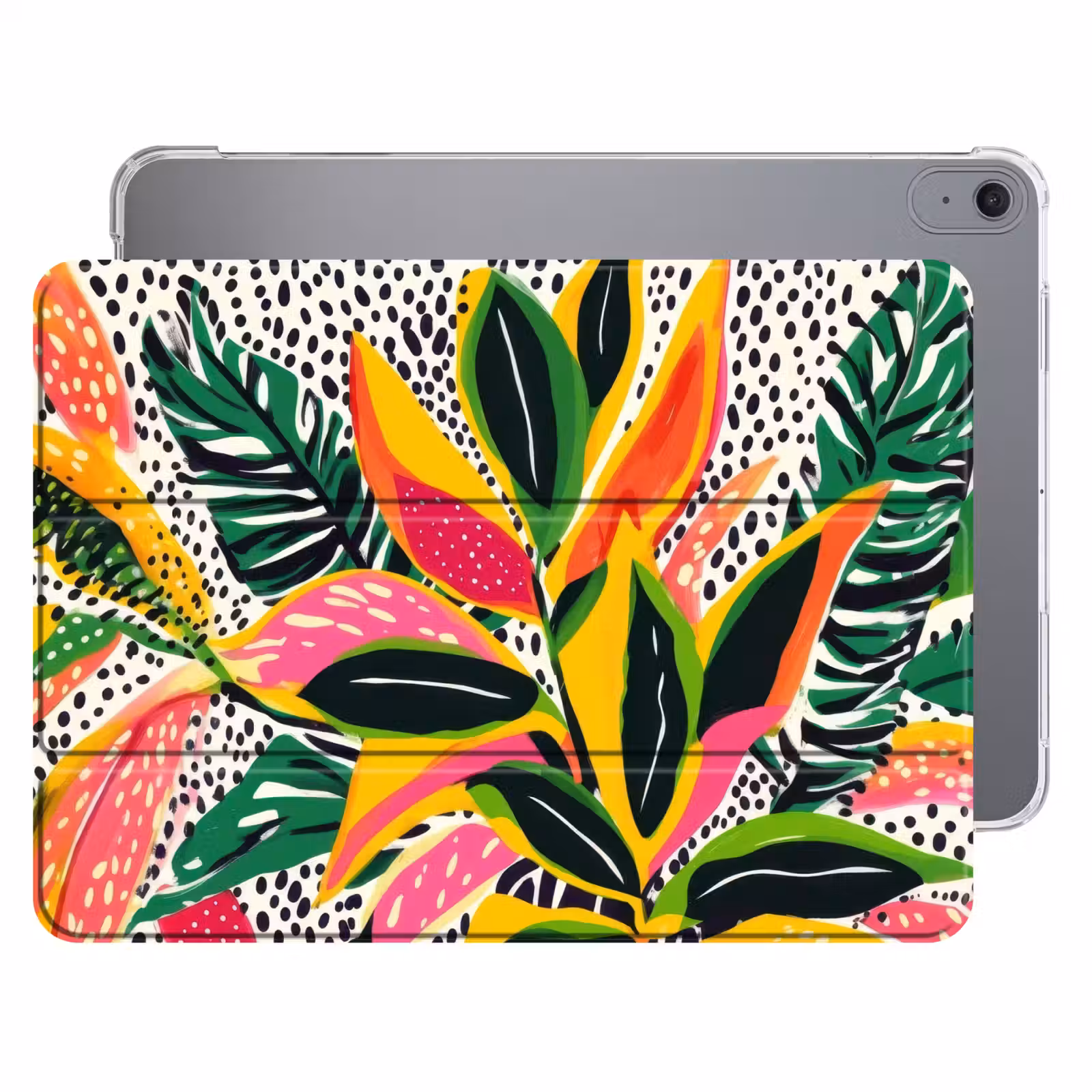 iPad hoes - Tropisch - Bladeren - Zwart - wit — 1