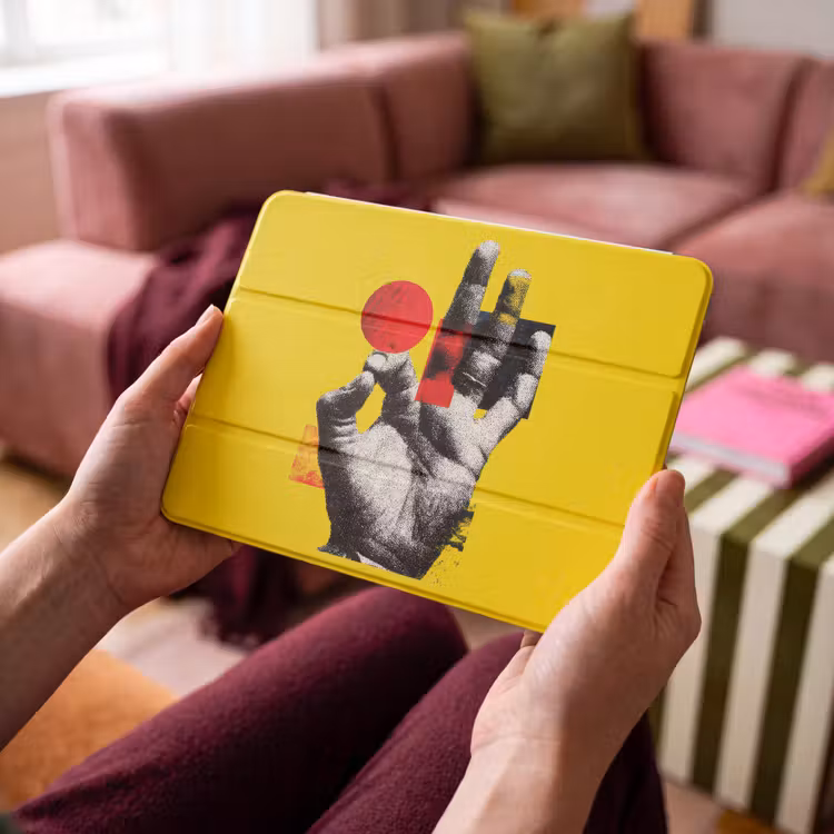 iPad hoes - Hand - Rode cirkel - Geel — 4