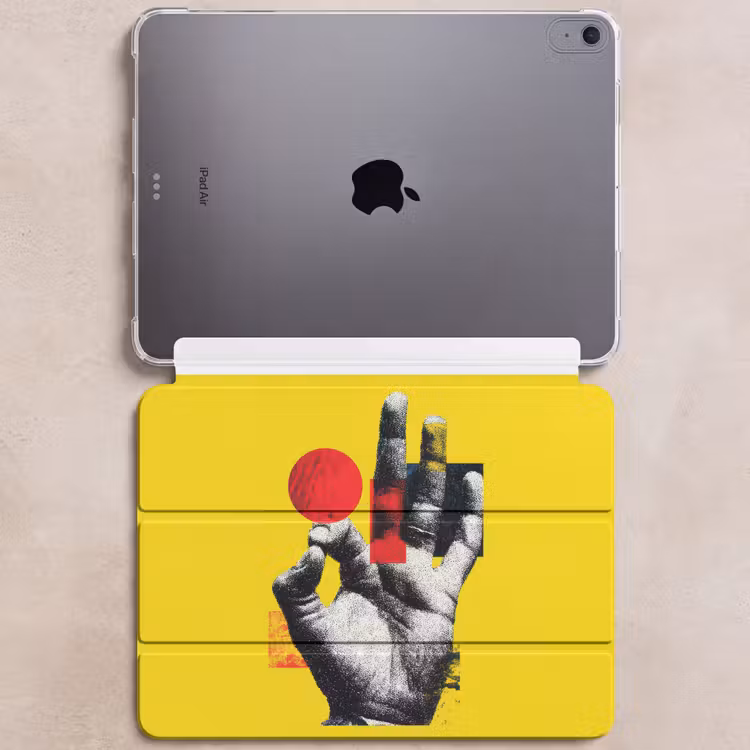 iPad hoes - Hand - Rode cirkel - Geel — 6