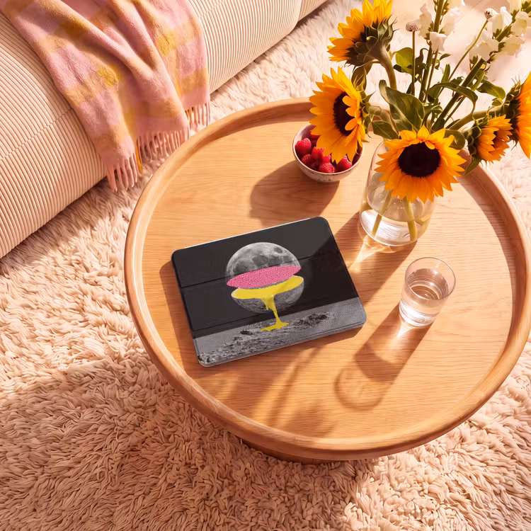 iPad hoes - Maan - Geel - Roze - Zwart — 2