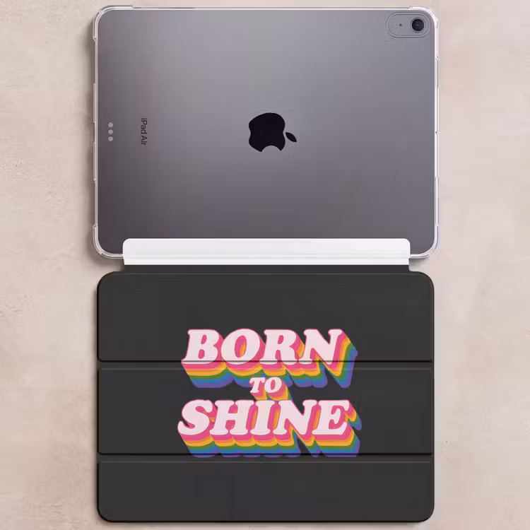 iPad hoes - Quote - Regenboog - Roze - Zwart — 6