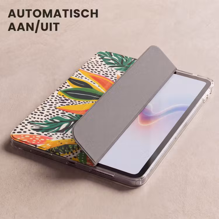 iPad hoes - Tropisch - Bladeren - Zwart - wit — 5