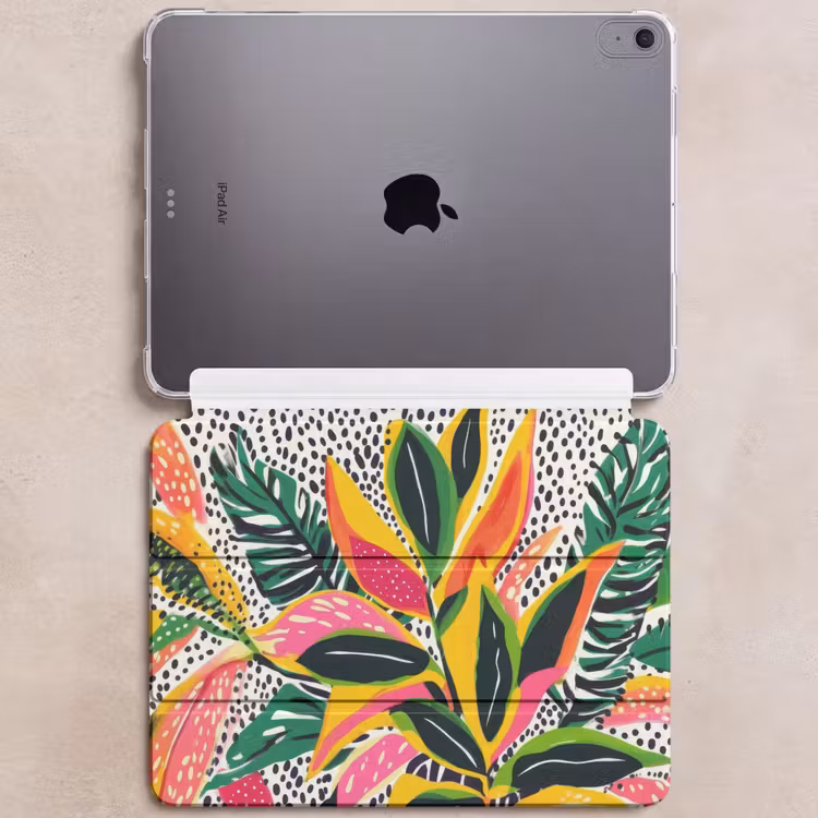 iPad hoes - Tropisch - Bladeren - Zwart - wit — 6