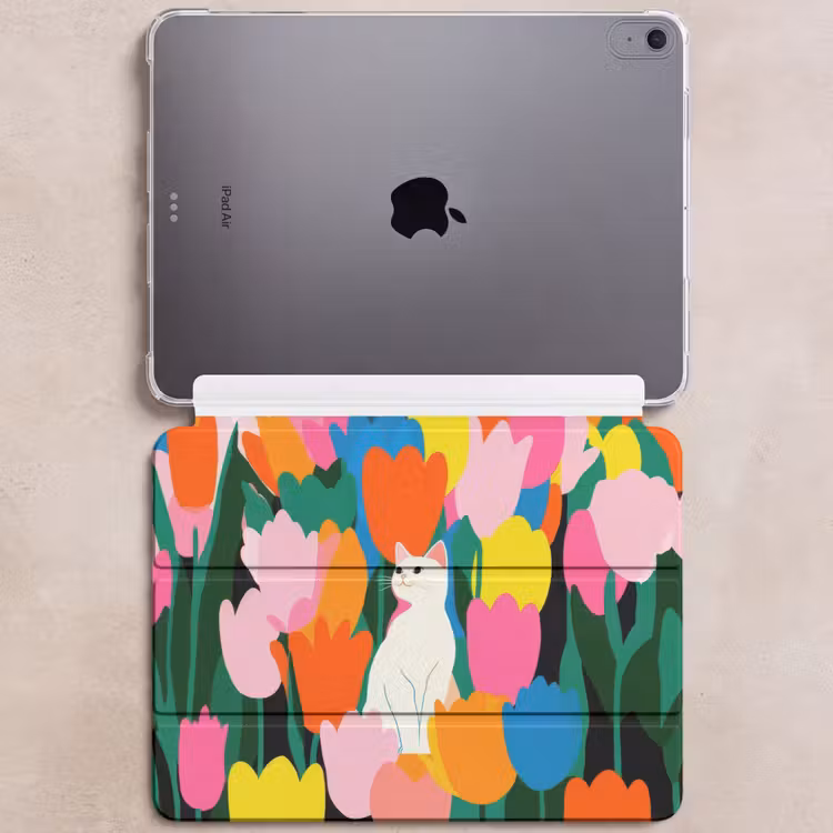iPad hoes - Tulpen - Kat - Kleurrijk — 6