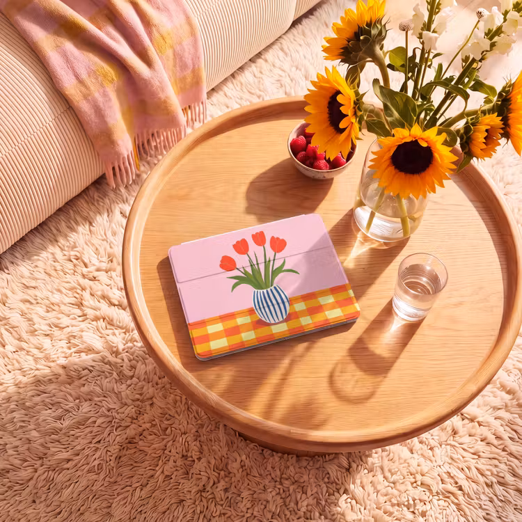 iPad hoes - Tulpen - Roze - Vaas — 2