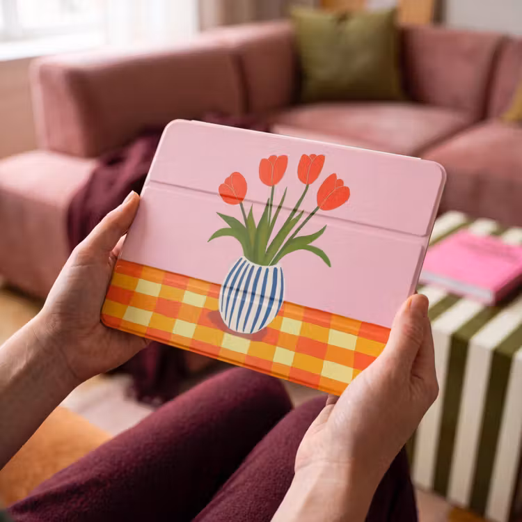 iPad hoes - Tulpen - Roze - Vaas — 4