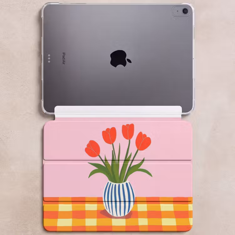 iPad hoes - Tulpen - Roze - Vaas — 6