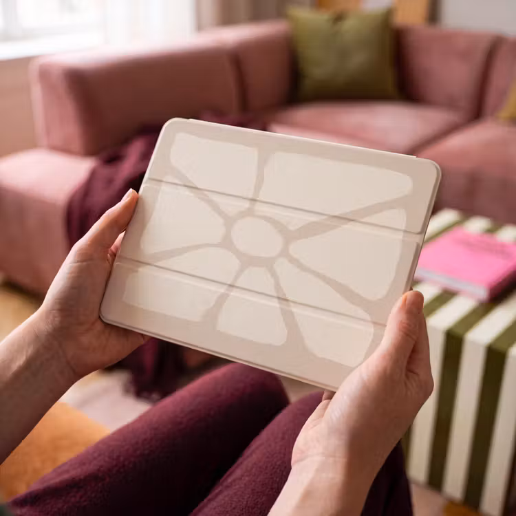 iPad hoes - Bloemen - Pastel - Beige - Kunst — 4