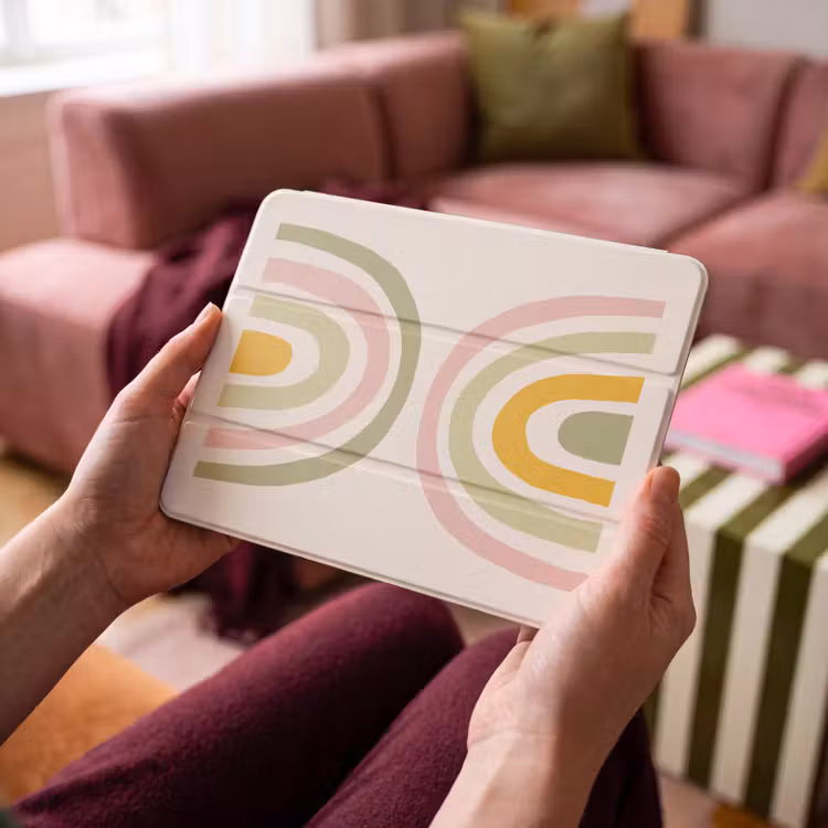 iPad hoes - Regenboog - Pastel - Groen - Roze - Modern — 4