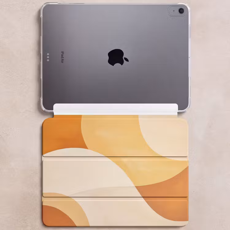 iPad hoes - Abstract - Patroon - Modern - Beige - Oranje — 6