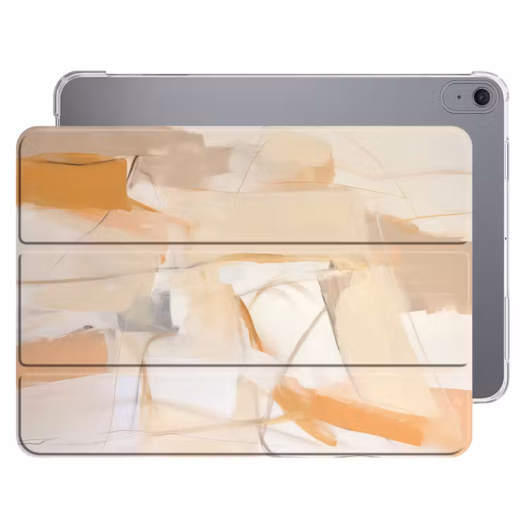 iPad hoes - Abstract - Beige - Oranje - Kunst - Modern — 1