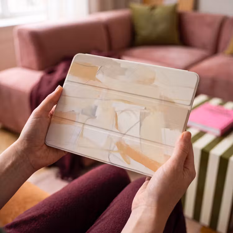 iPad hoes - Abstract - Beige - Oranje - Kunst - Modern — 4