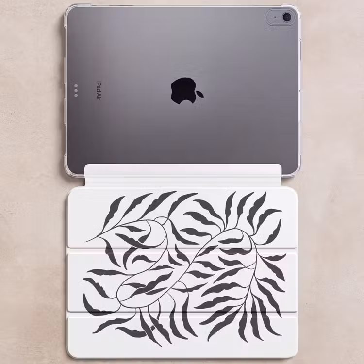 iPad hoes - Bladeren - Planten - Bohemian - Wit - Abstract — 6