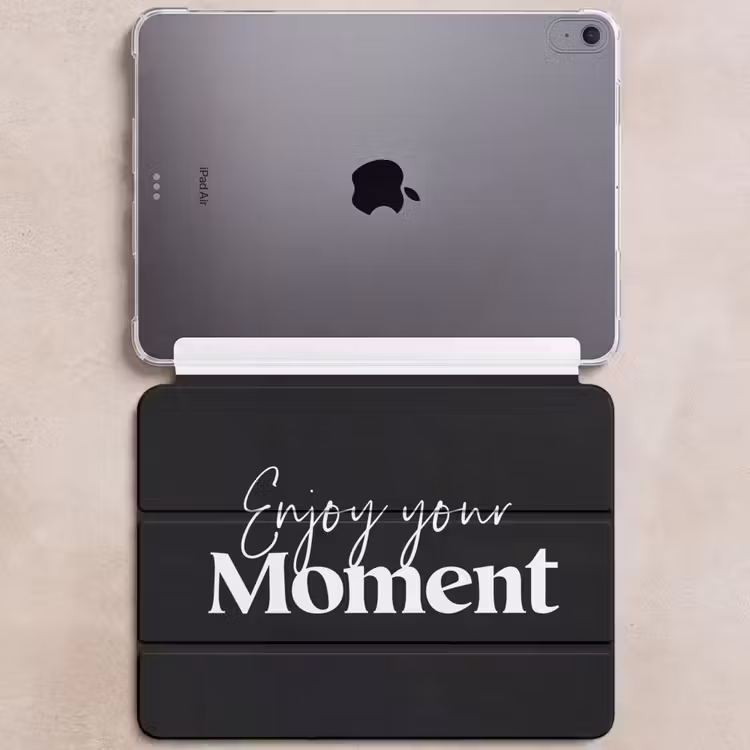 iPad hoes - Quotes - Enjoy your moment - Spreuk - Zwart — 6