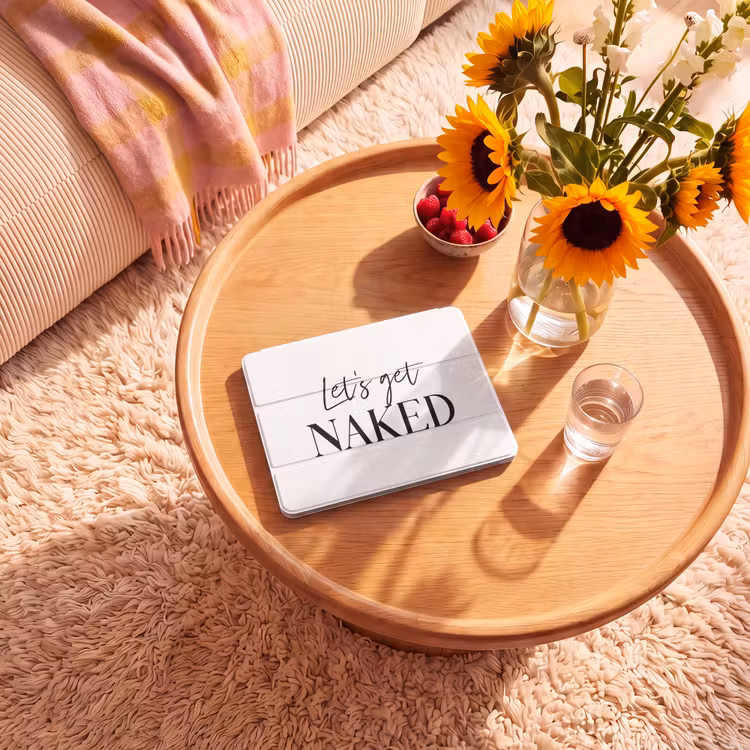 iPad hoes - Quotes - Let's get naked - Wit - Spreuk — 2