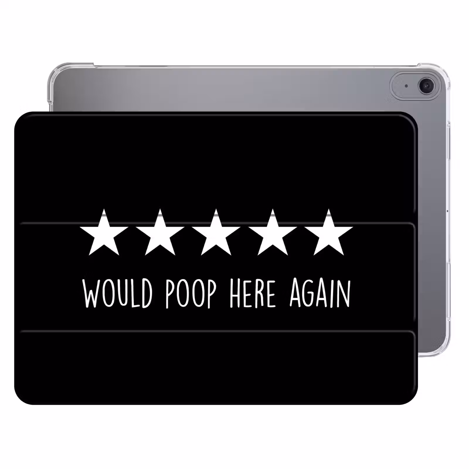 iPad hoes - Quotes - Would poop here again - Humor - Zwart - Spreuk — 1