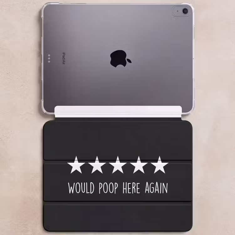 iPad hoes - Quotes - Would poop here again - Humor - Zwart - Spreuk — 6