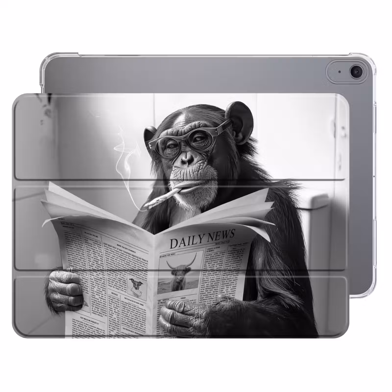 iPad hoes - Chimpansee - Aap - Krant - WC - Humor — 1