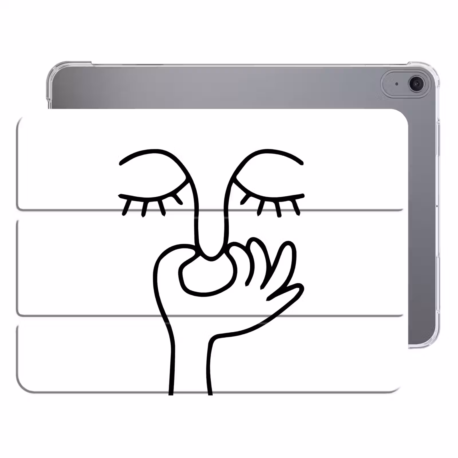 iPad hoes - Line art - Gezicht - Wit — 1