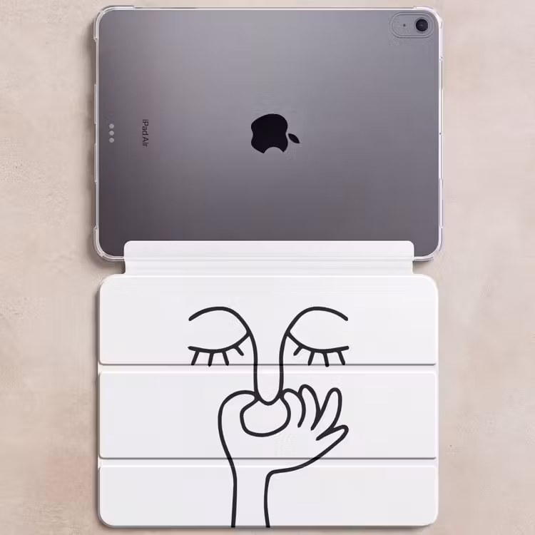 iPad hoes - Line art - Gezicht - Wit — 6