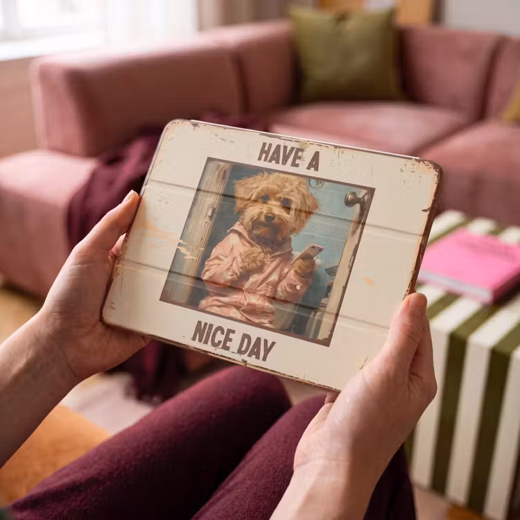 iPad hoes - Quotes - Hond - Have a nice day - Vintage - Spreuk — 4