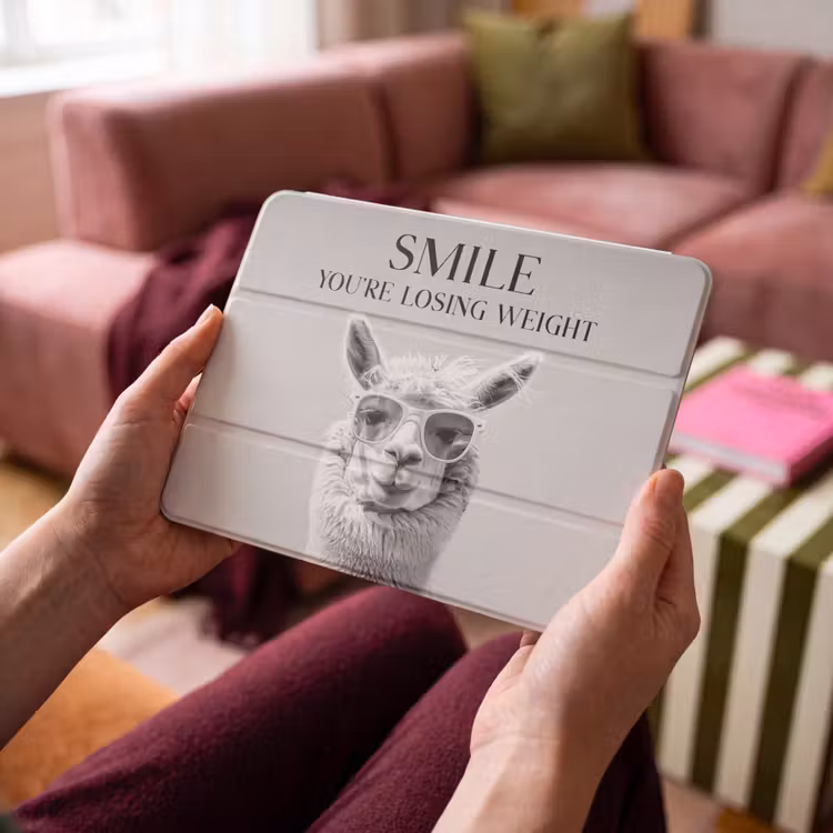 iPad hoes - Quotes - Lama - Smile - Spreuken - Grijs — 4