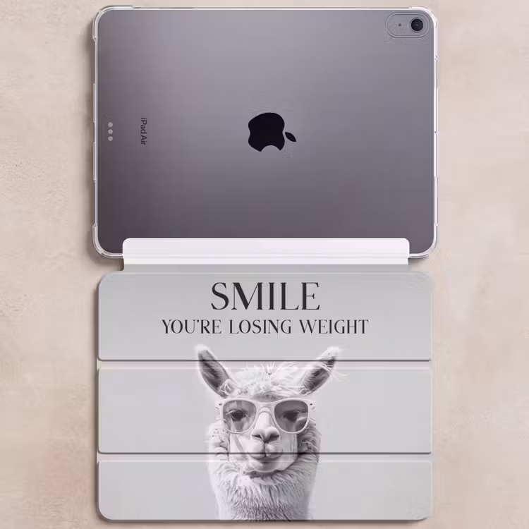 iPad hoes - Quotes - Lama - Smile - Spreuken - Grijs — 6