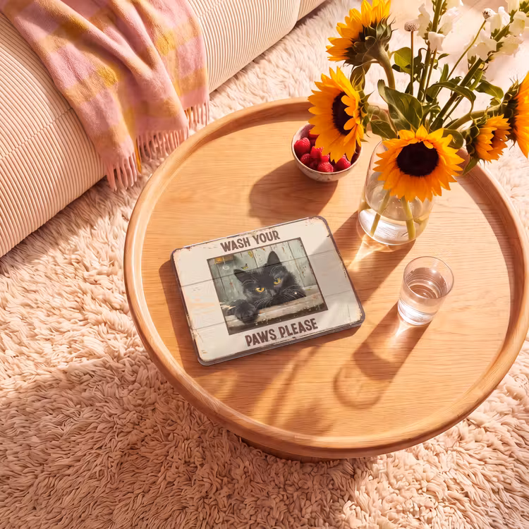 iPad hoes - Vintage - Kat - Quotes - Wash your paws please - Spreuken — 2