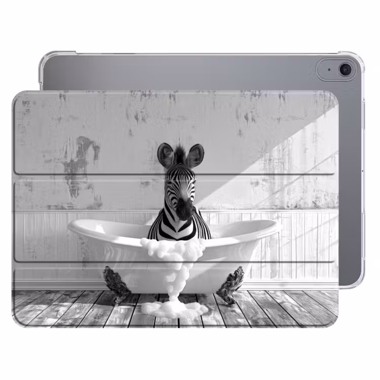 iPad hoes - Zebra - Wilde dieren - Vintage - Zwart - Wit — 1