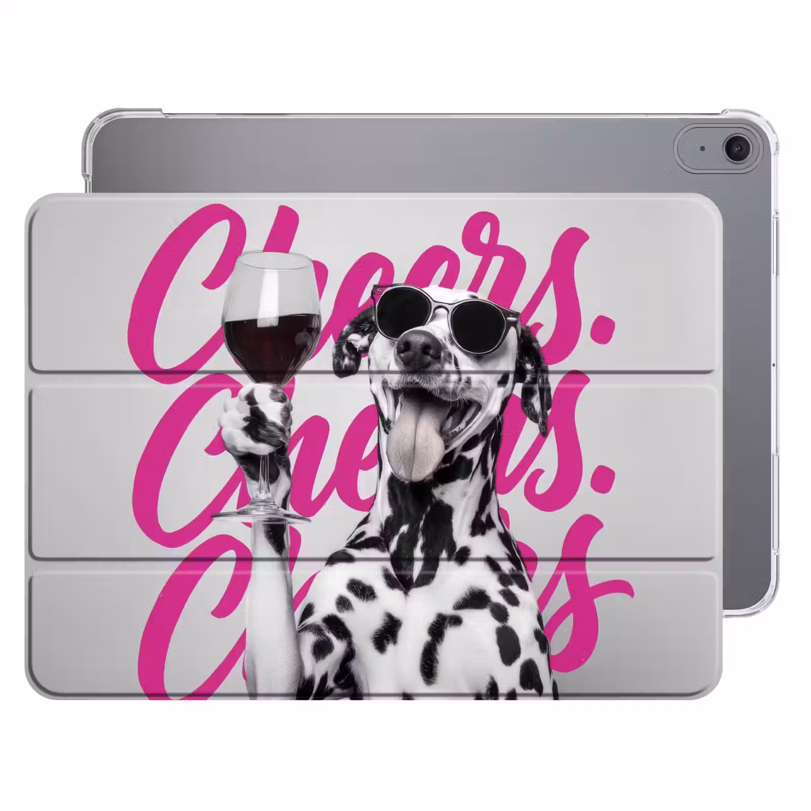 iPad hoes - Cheers - Hond - Roze - Wijn — 1