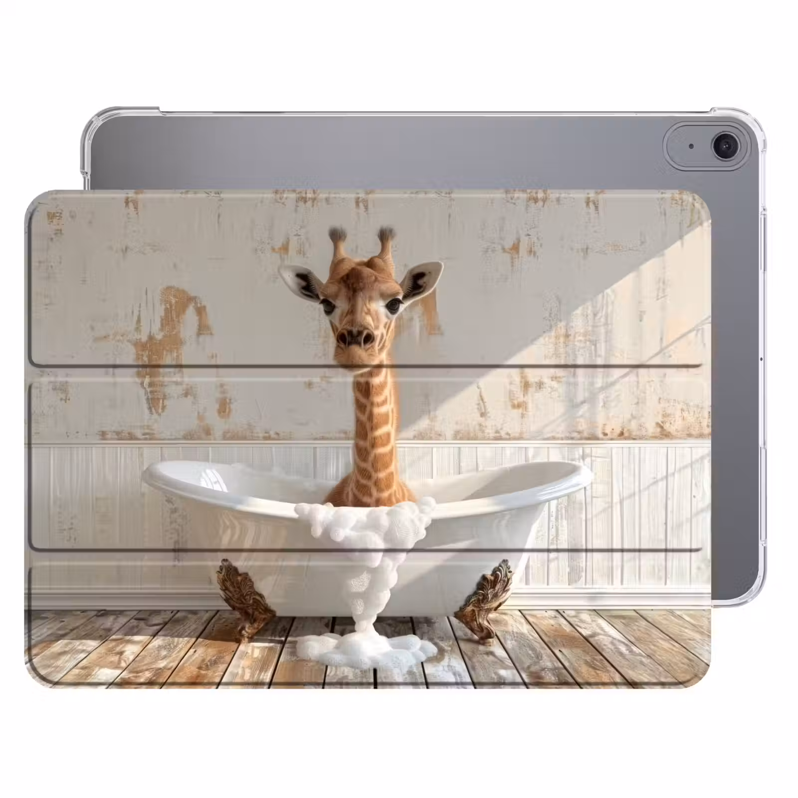 iPad hoes - Giraf - Badkuip - Vintage - Dieren — 1