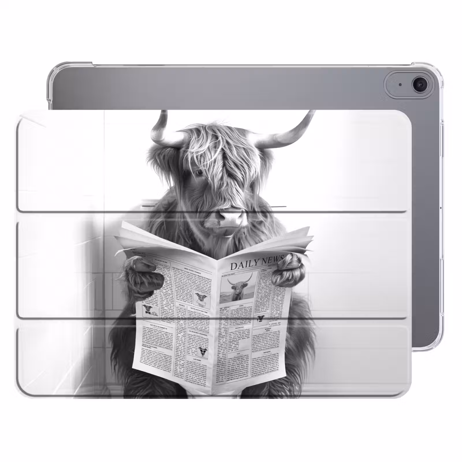 iPad hoes - Schotse Hooglander - Dier - Krant - WC — 1