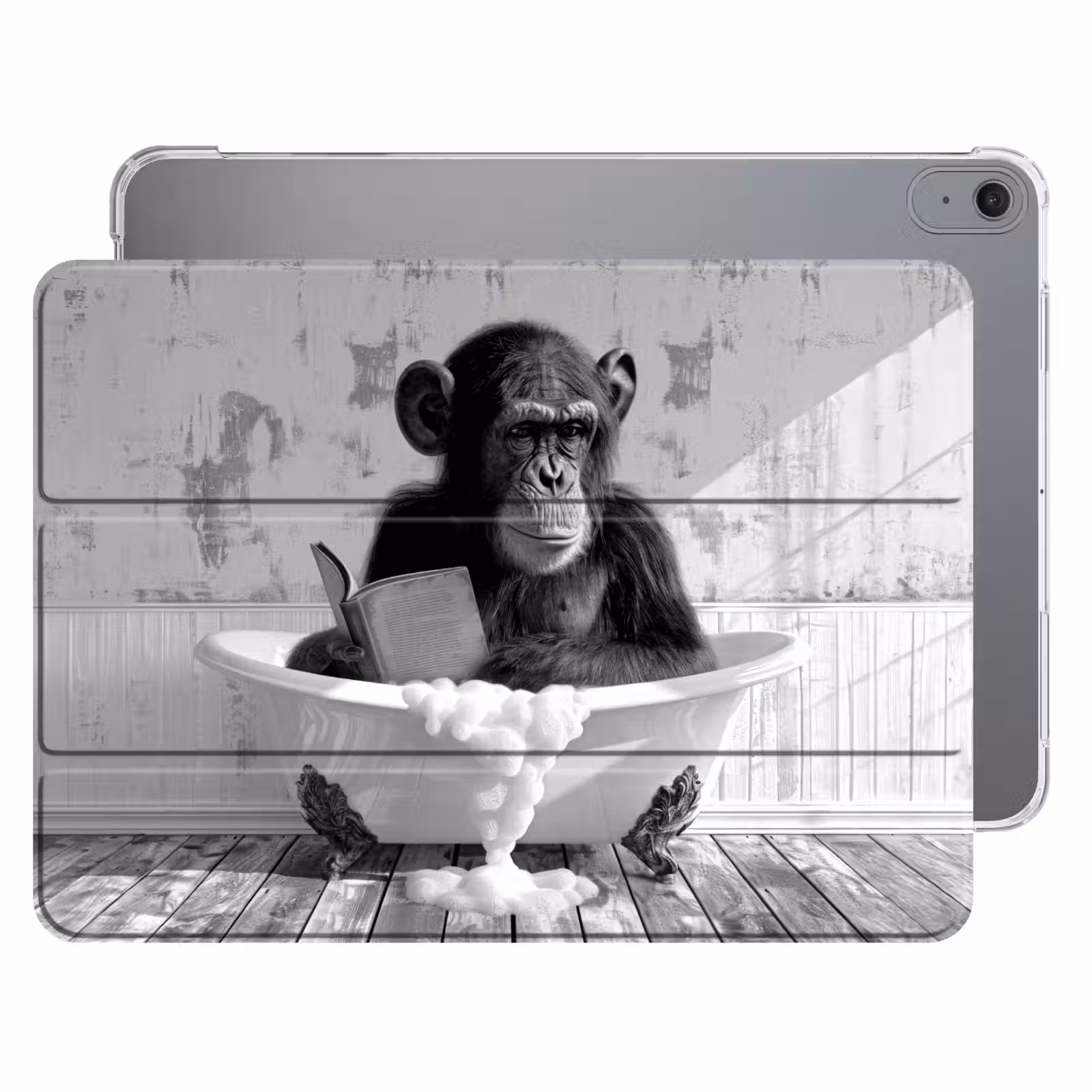 iPad hoes - Vintage - Aap - Badkuip - Schuim - Dier — 1