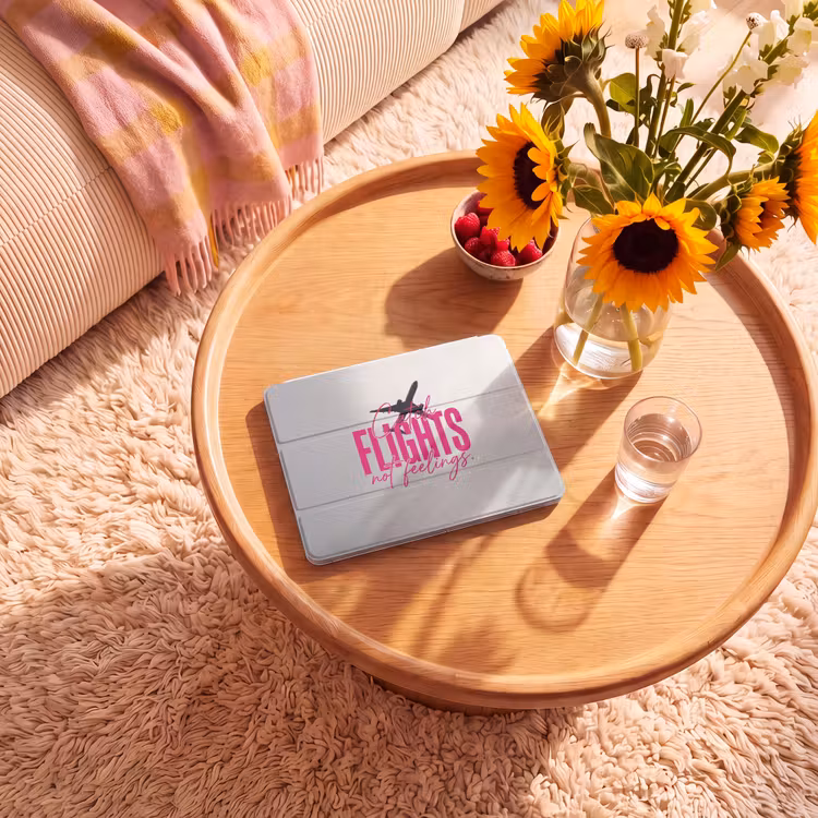 iPad hoes - Catch flights not feelings - Vliegtuig - Roze — 2