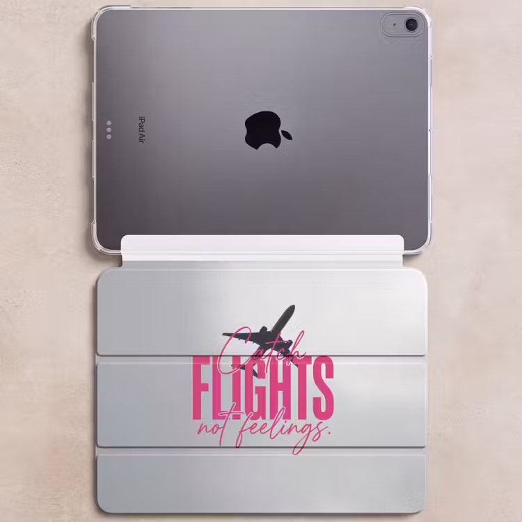 iPad hoes - Catch flights not feelings - Vliegtuig - Roze — 6