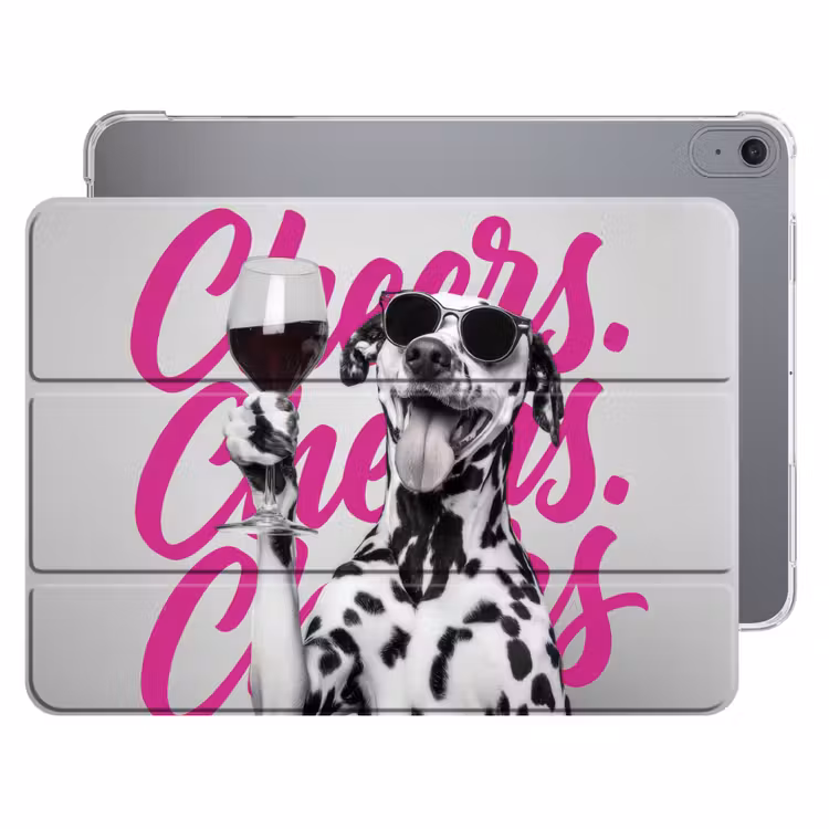 iPad hoes - Cheers - Hond - Roze - Wijn — 1