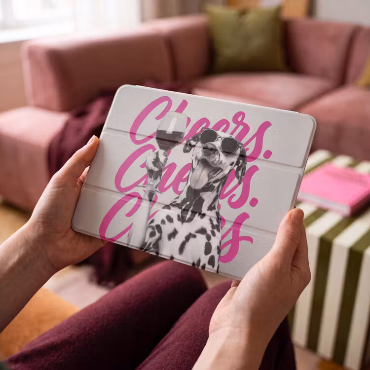 iPad hoes - Cheers - Hond - Roze - Wijn — 4