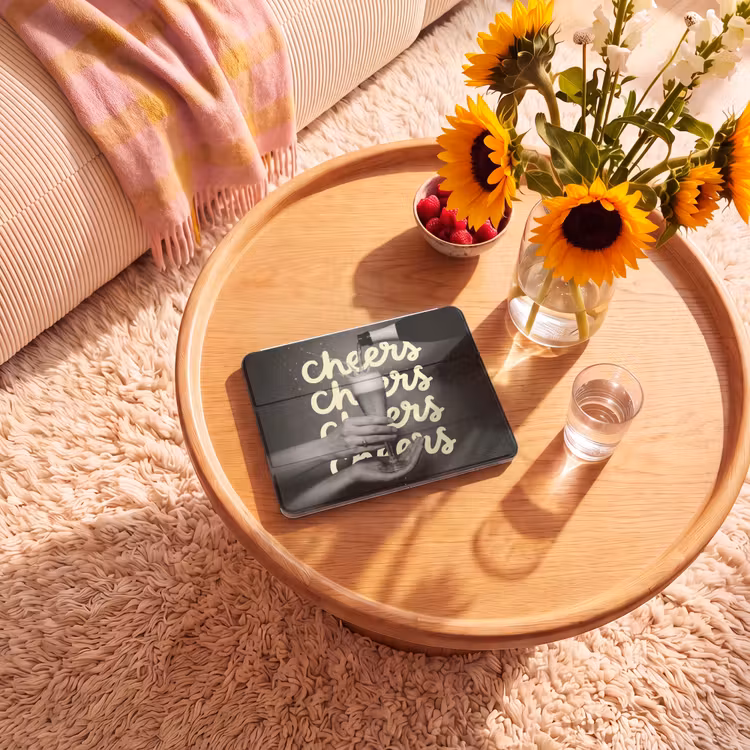 iPad hoes - Cheers - Wijn - Zwart - Wit — 2