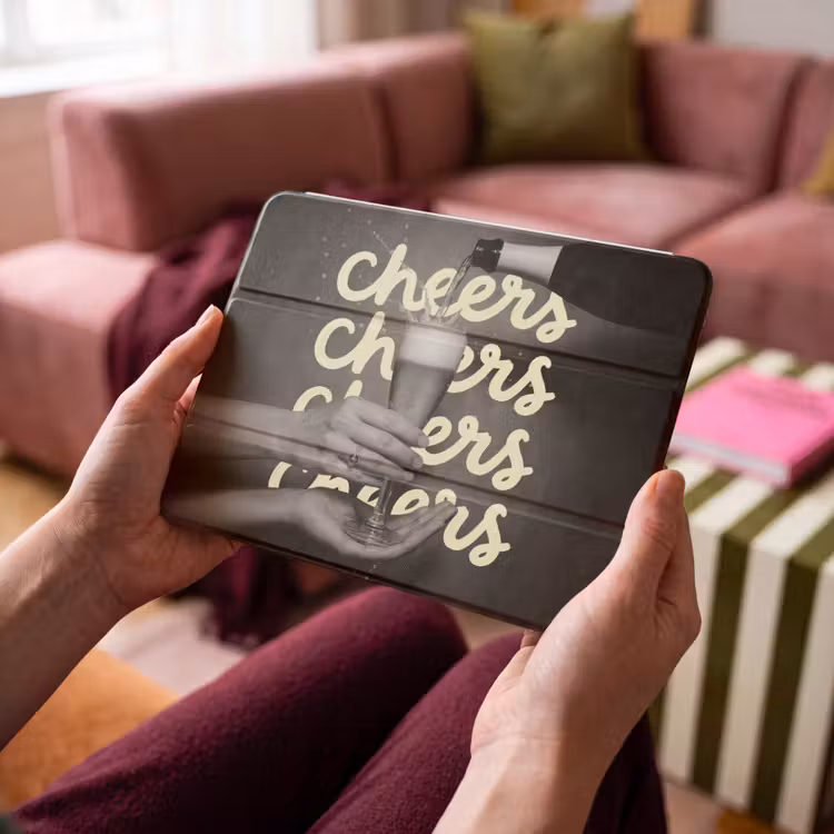 iPad hoes - Cheers - Wijn - Zwart - Wit — 4